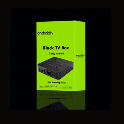 Black TV Box 4K UHD